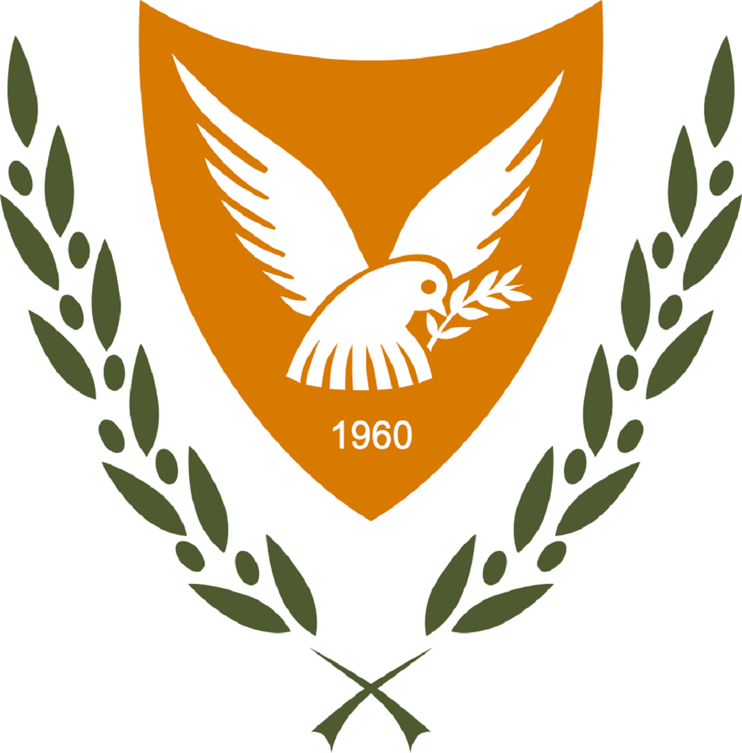 塞浦路斯国徽是一枚金色盾形纹徽,盾面上一只衔着橄榄枝的白鸽,恰如