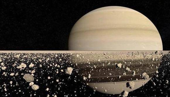土星光环(土星赤道平面上围绕着的一圈光环)