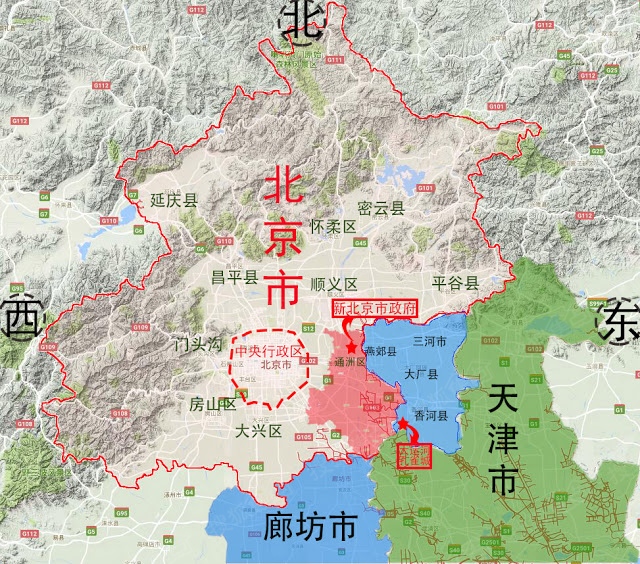 北三县地理位置图图片